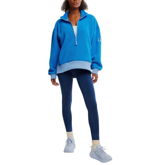 Free People Hit the Slopes Quarter Zip Jacket — Blue Pullover NWT - Picture 6 of 10